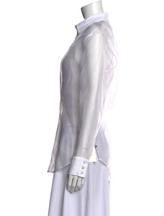 Fleur Du Mal Tie-Dye Print Long Sleeve Button-Up Top