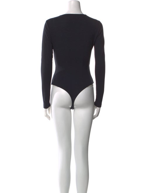 Fleur Du Mal V-Neck Long Sleeve Bodysuit