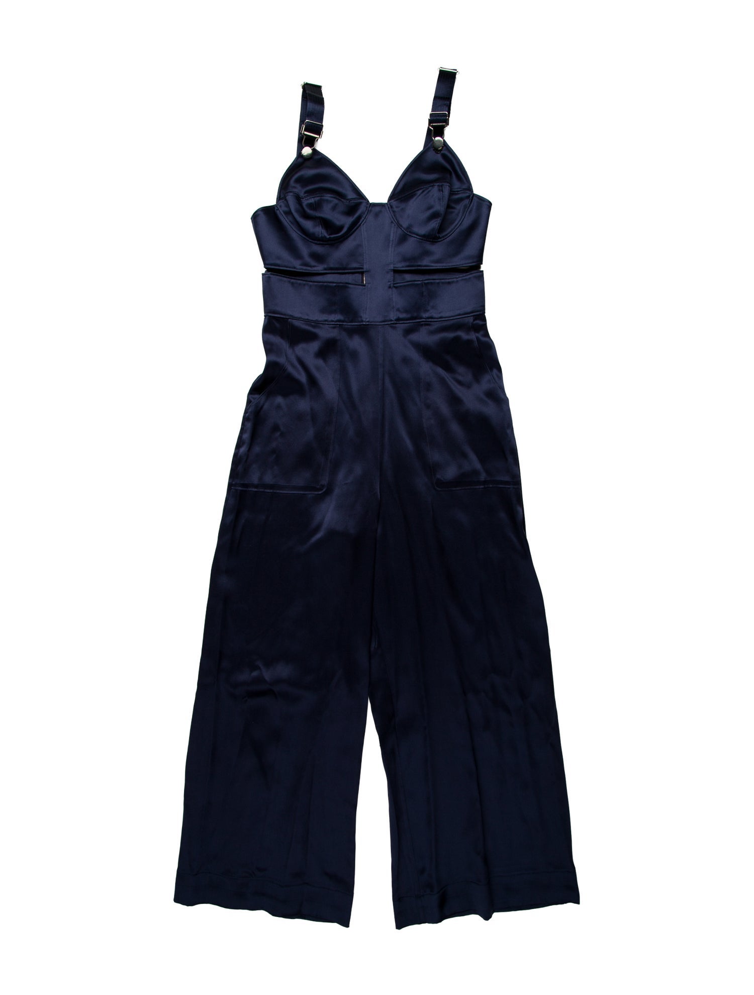Fleur Du Mal Silk V-Neck Jumpsuit