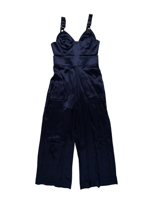 Fleur Du Mal Silk V-Neck Jumpsuit