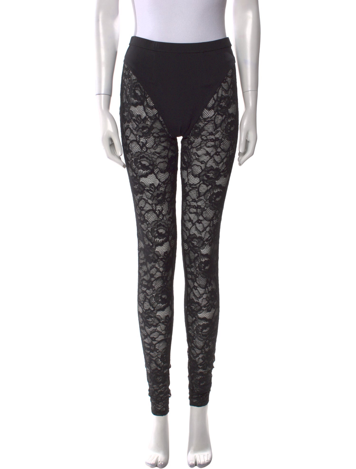 Fleur Du Mal Lace Pattern Skinny Leg Pants