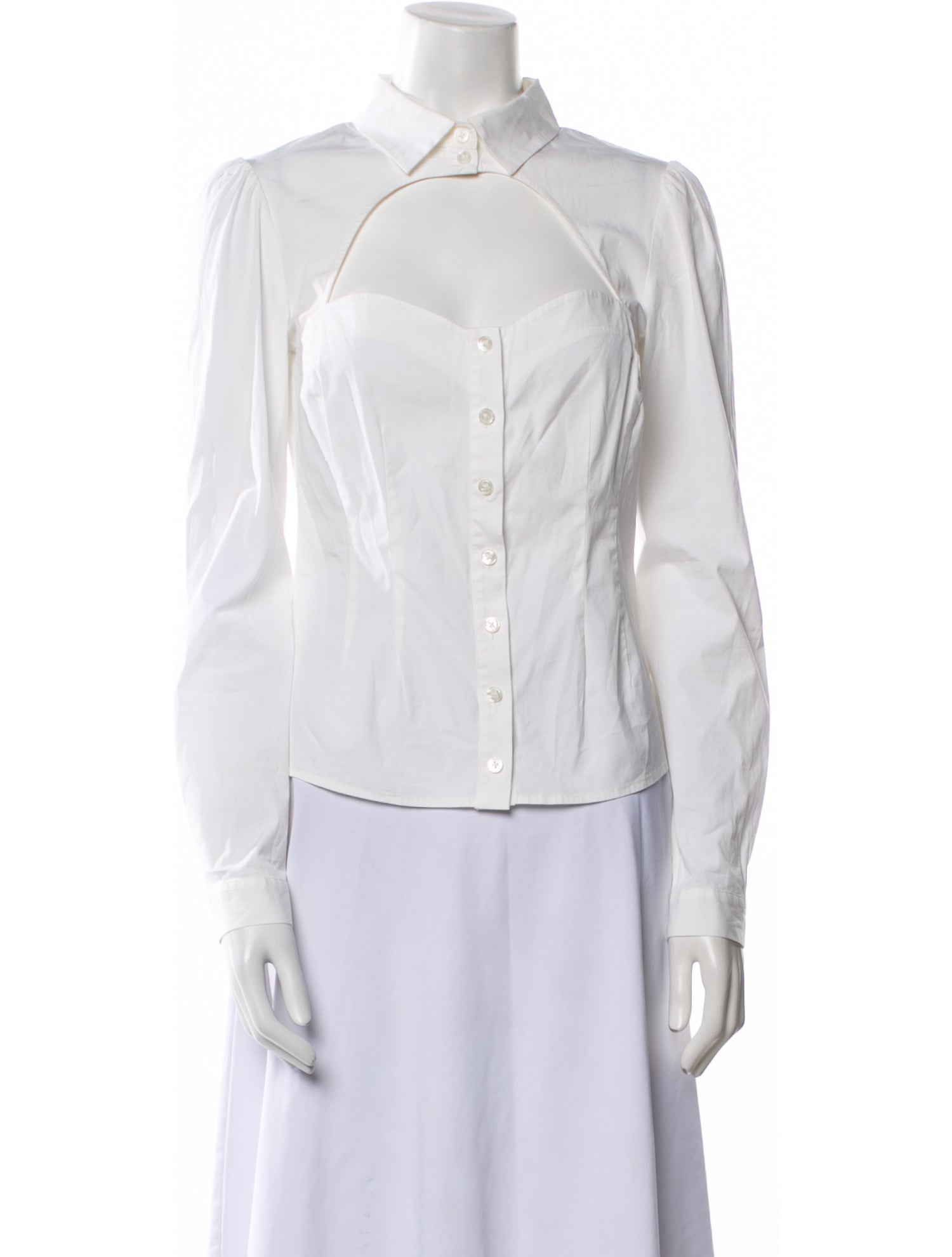 Fleur Du Mal Long Sleeve Button-Up Top