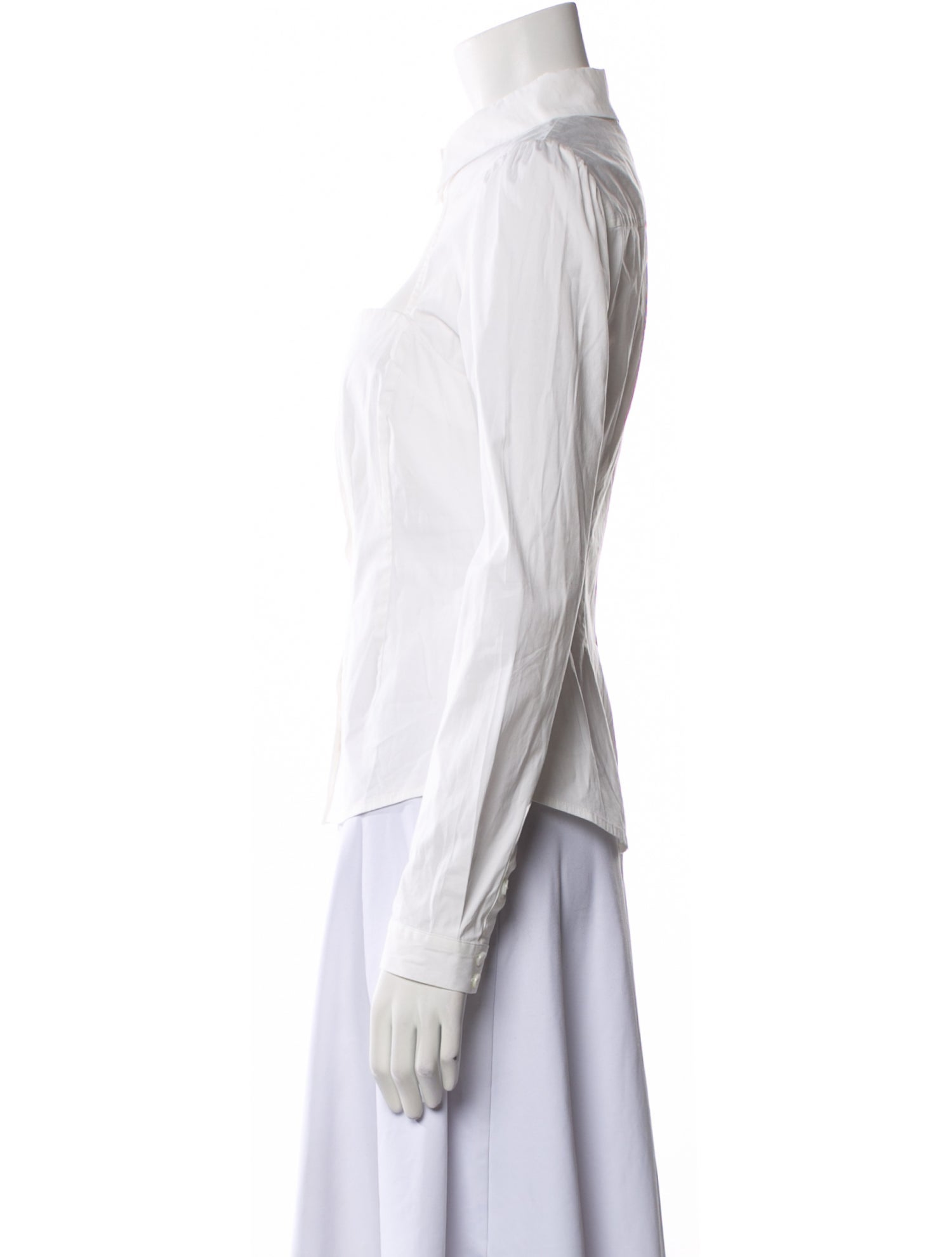 Fleur Du Mal Long Sleeve Button-Up Top