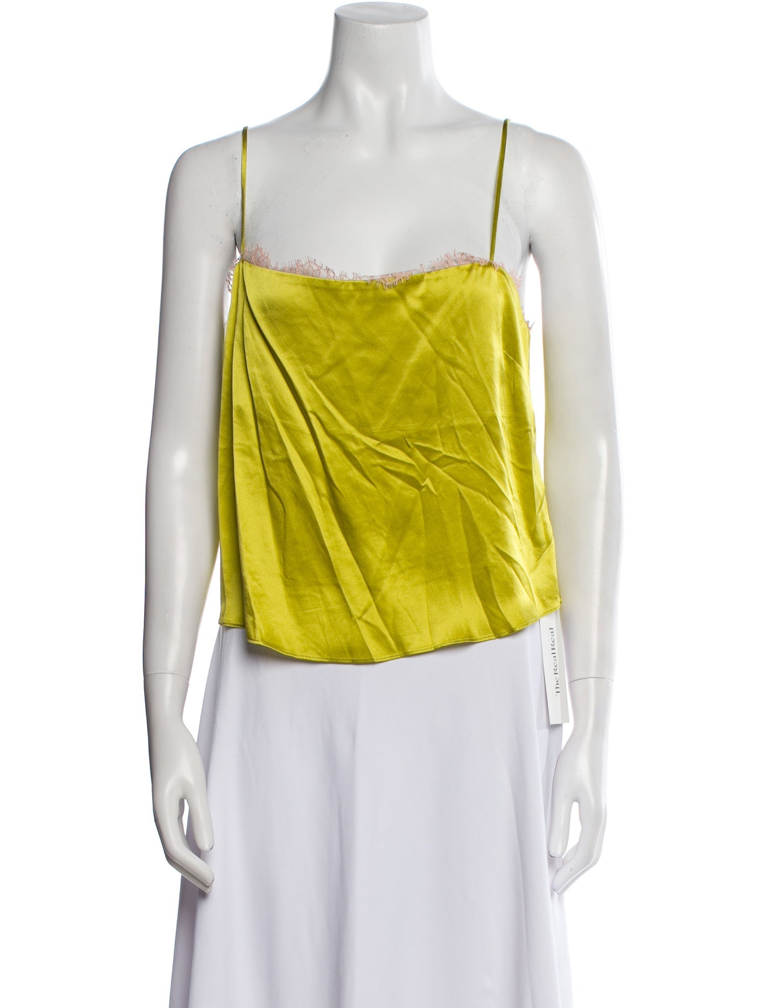 Fleur Du Mal Silk Square Neckline Top