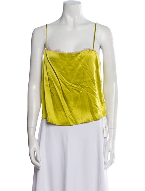 Fleur Du Mal Silk Square Neckline Top