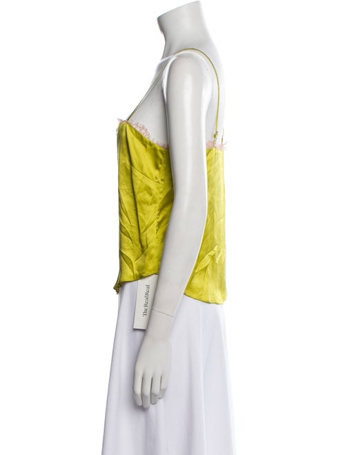 Fleur Du Mal Silk Square Neckline Top