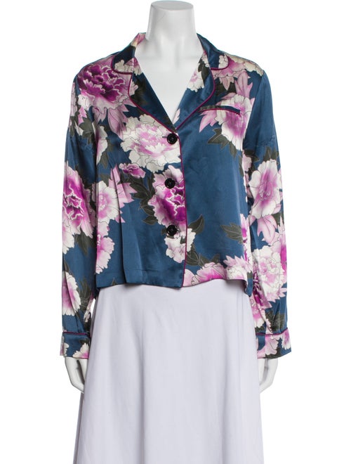 Fleur Du Mal Silk Printed Pajamas