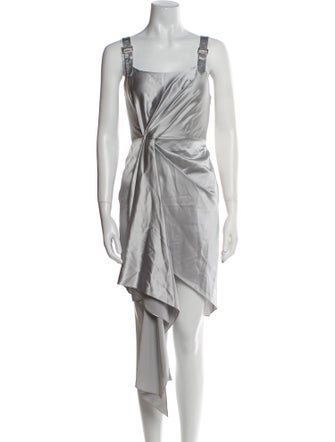 Fleur Du Mal Square Neckline Knee-Length Dress