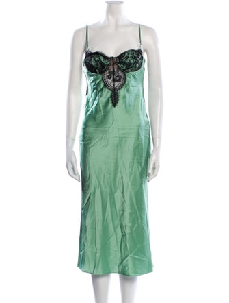 Fleur Du Mal Silk Midi Length Dress