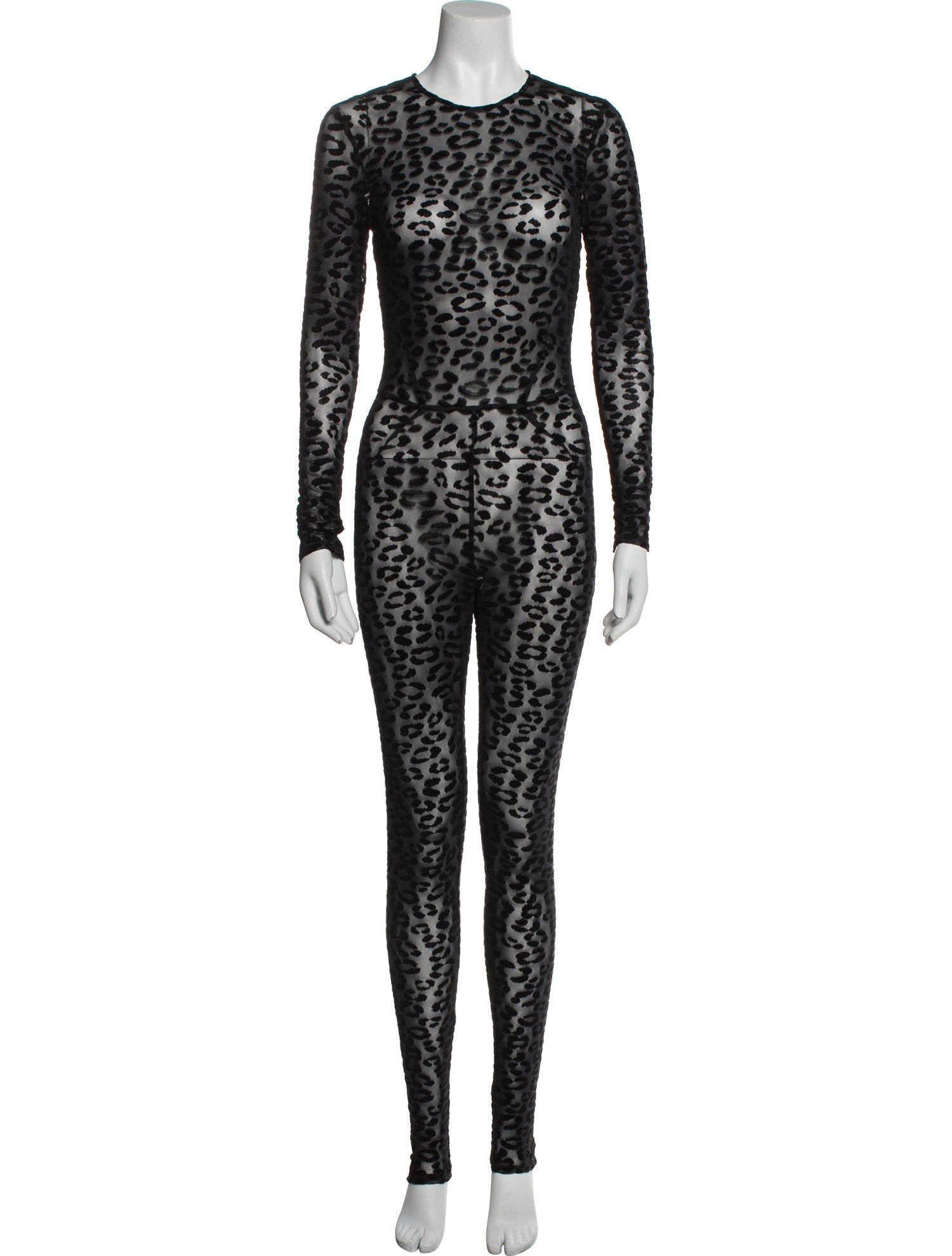 Fleur Du Mal Lace Pattern Crew Neck Jumpsuit