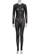 Fleur Du Mal Lace Pattern Crew Neck Jumpsuit