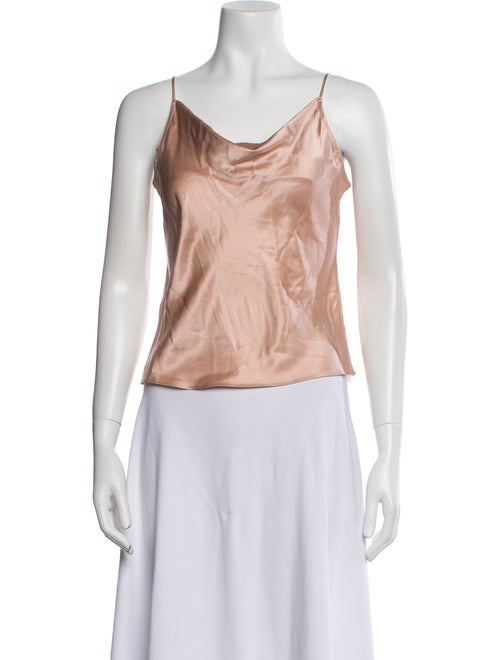 Fleur Du Mal Silk Cowl Neck Top