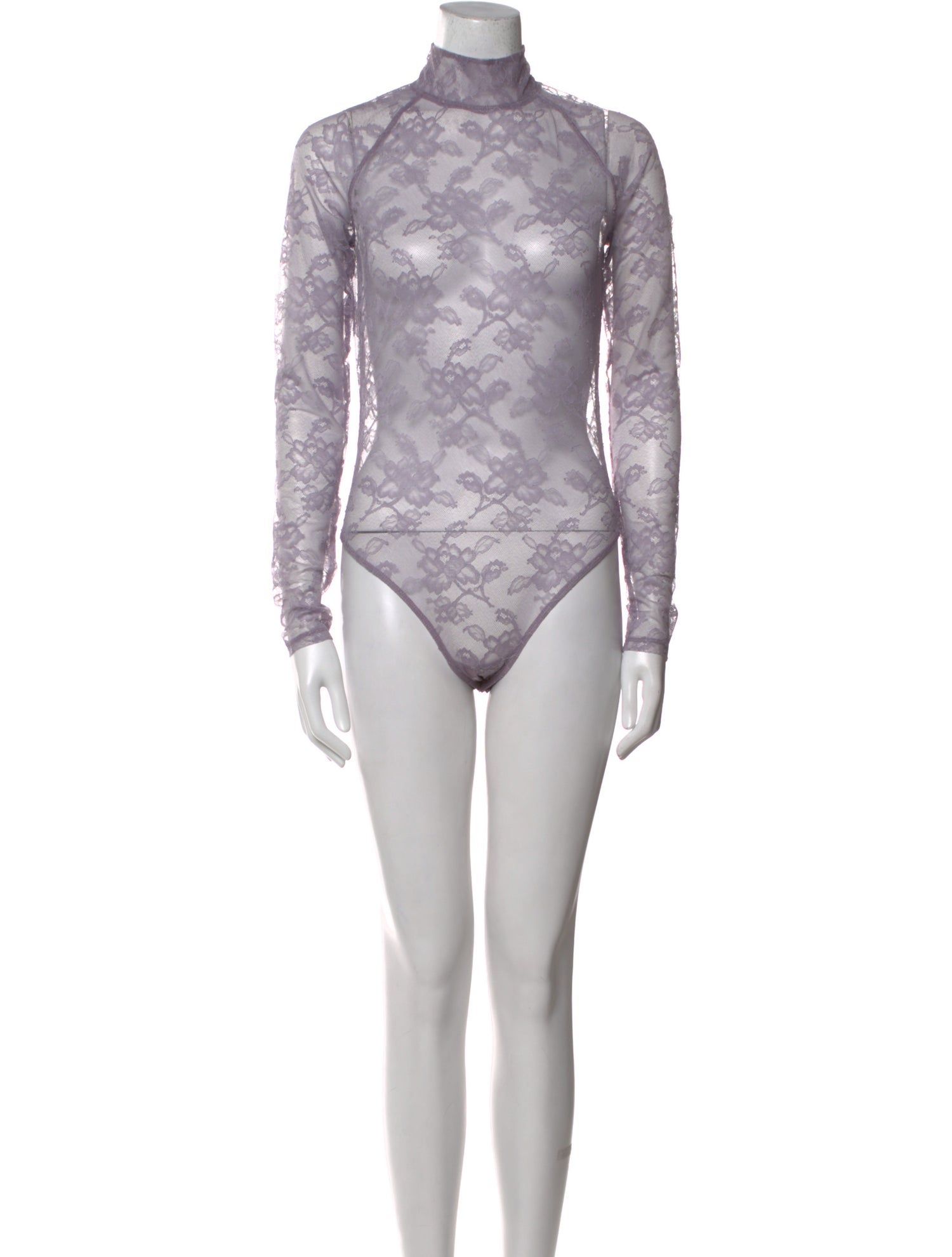 Fleur Du Mal Mock Neck Long Sleeve Bodysuit
