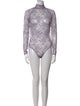 Fleur Du Mal Mock Neck Long Sleeve Bodysuit