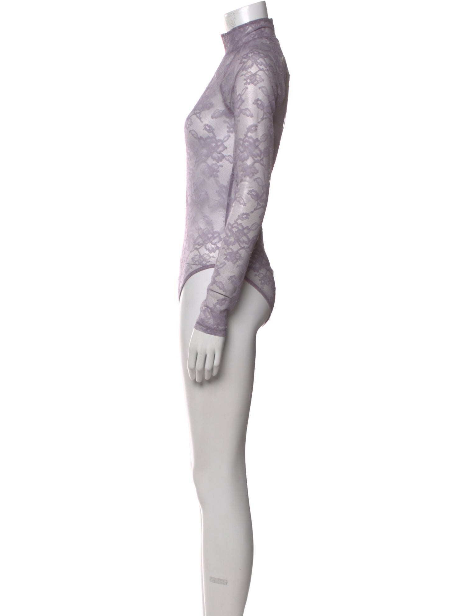 Fleur Du Mal Mock Neck Long Sleeve Bodysuit