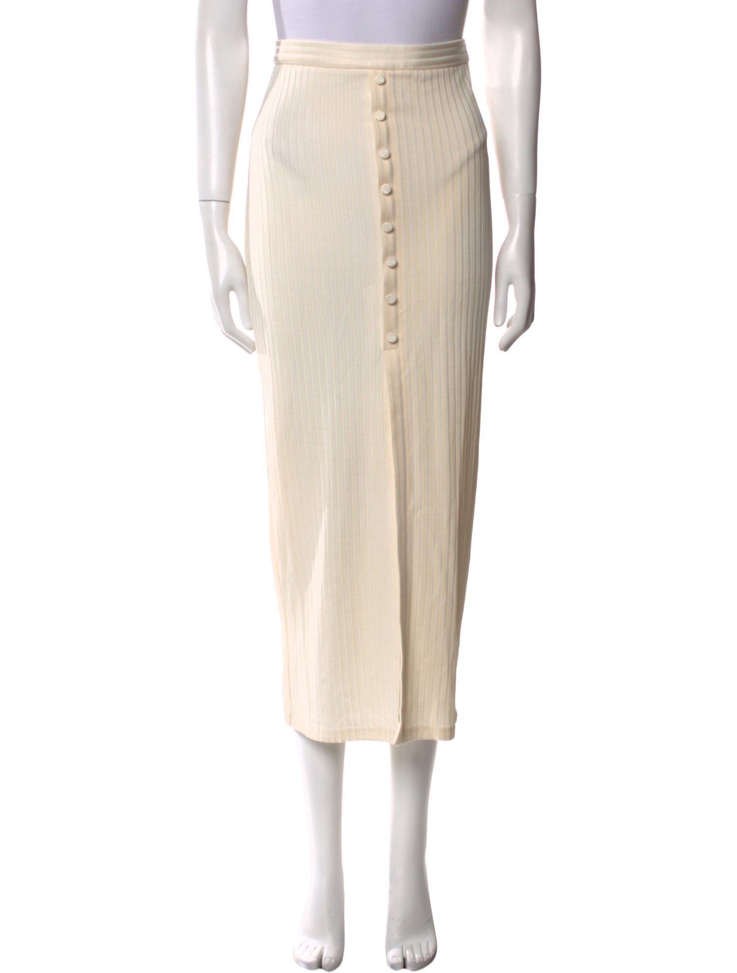 Fleur Du Mal Pleated Accents Midi Length Skirt w/ Tags