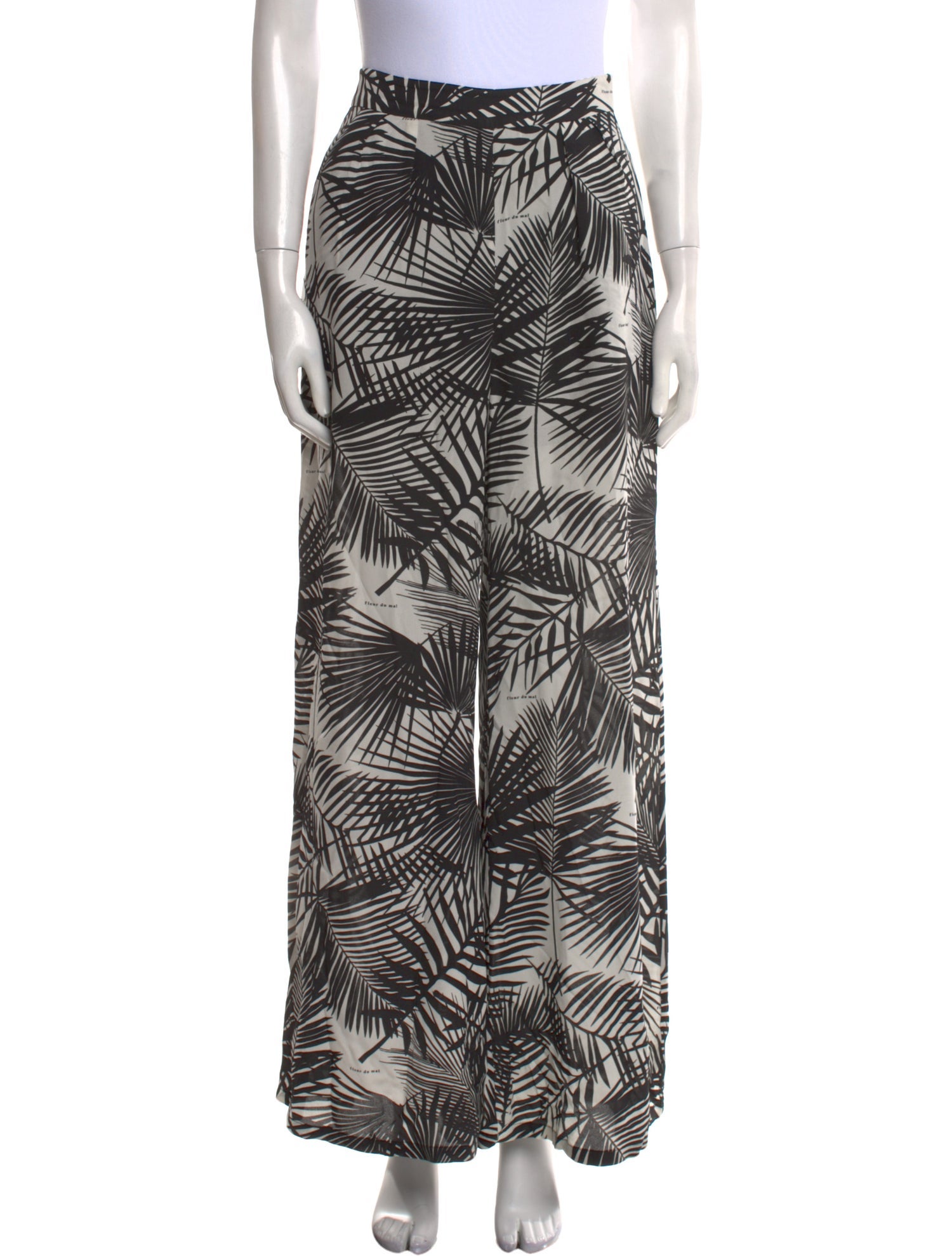 Fleur Du Mal Silk Wide Leg Pants