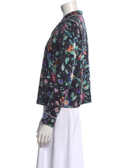 Fleur Du Mal Silk Floral Print Blouse