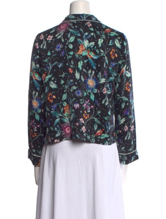 Fleur Du Mal Silk Floral Print Blouse