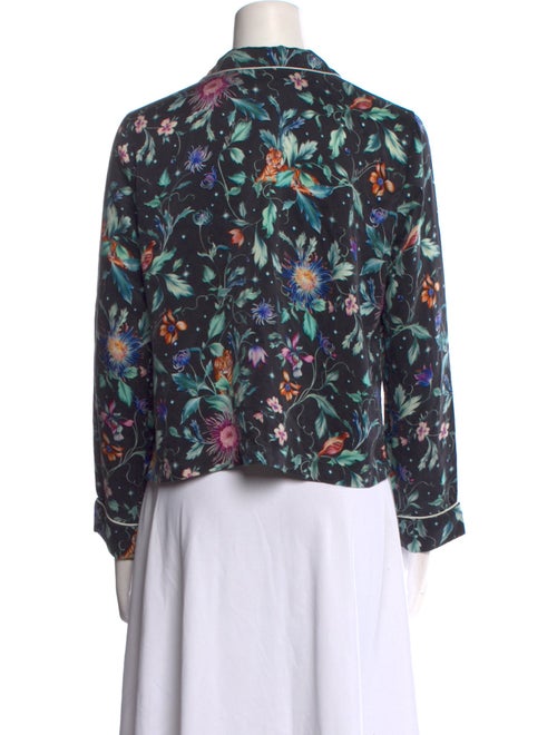Fleur Du Mal Silk Floral Print Blouse