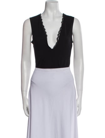 Fleur Du Mal V-Neck Sleeveless Crop Top