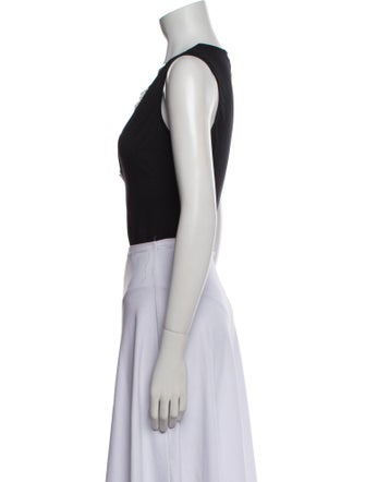 Fleur Du Mal V-Neck Sleeveless Crop Top