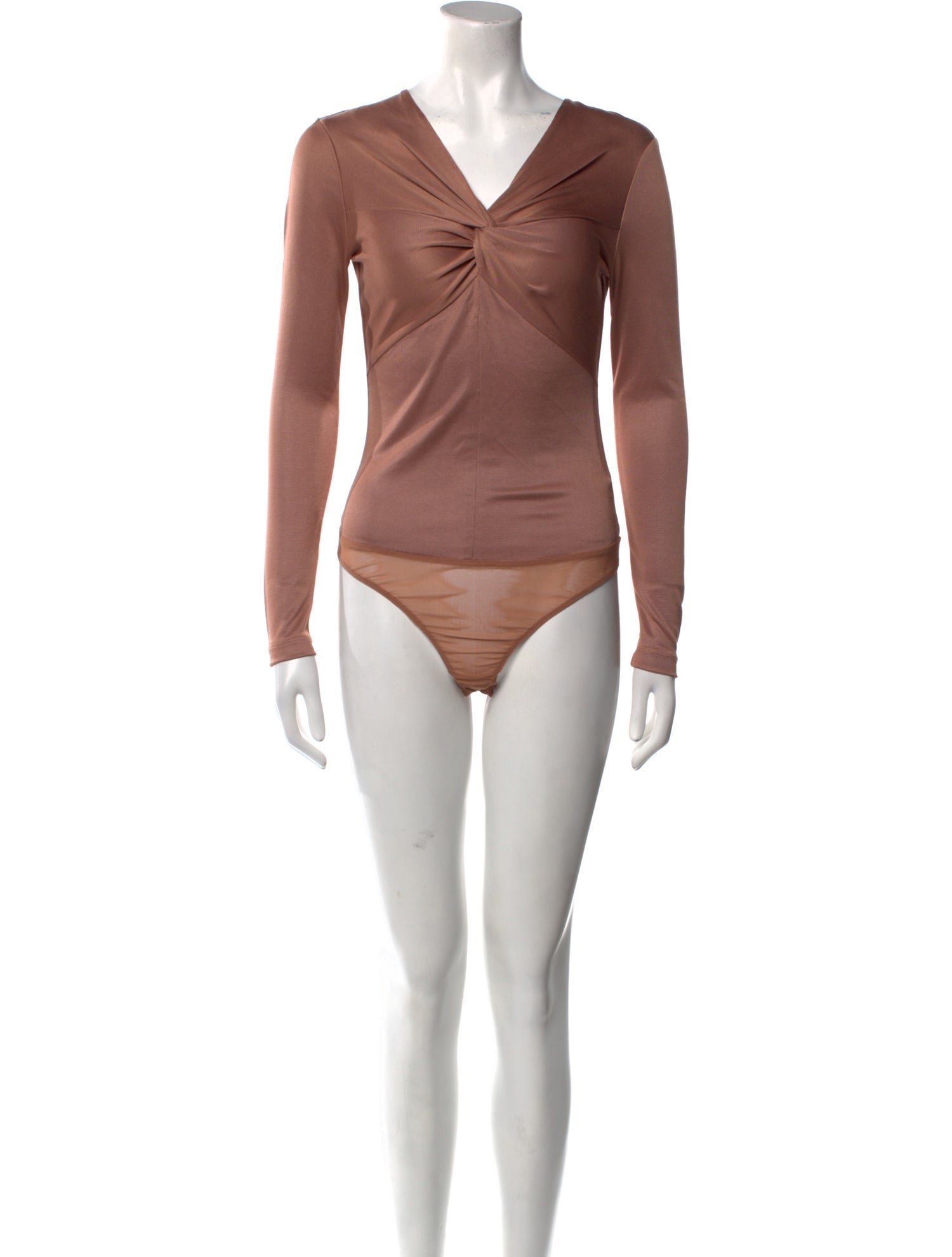 Fleur Du Mal V-Neck Long Sleeve Bodysuit