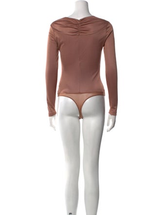 Fleur Du Mal V-Neck Long Sleeve Bodysuit
