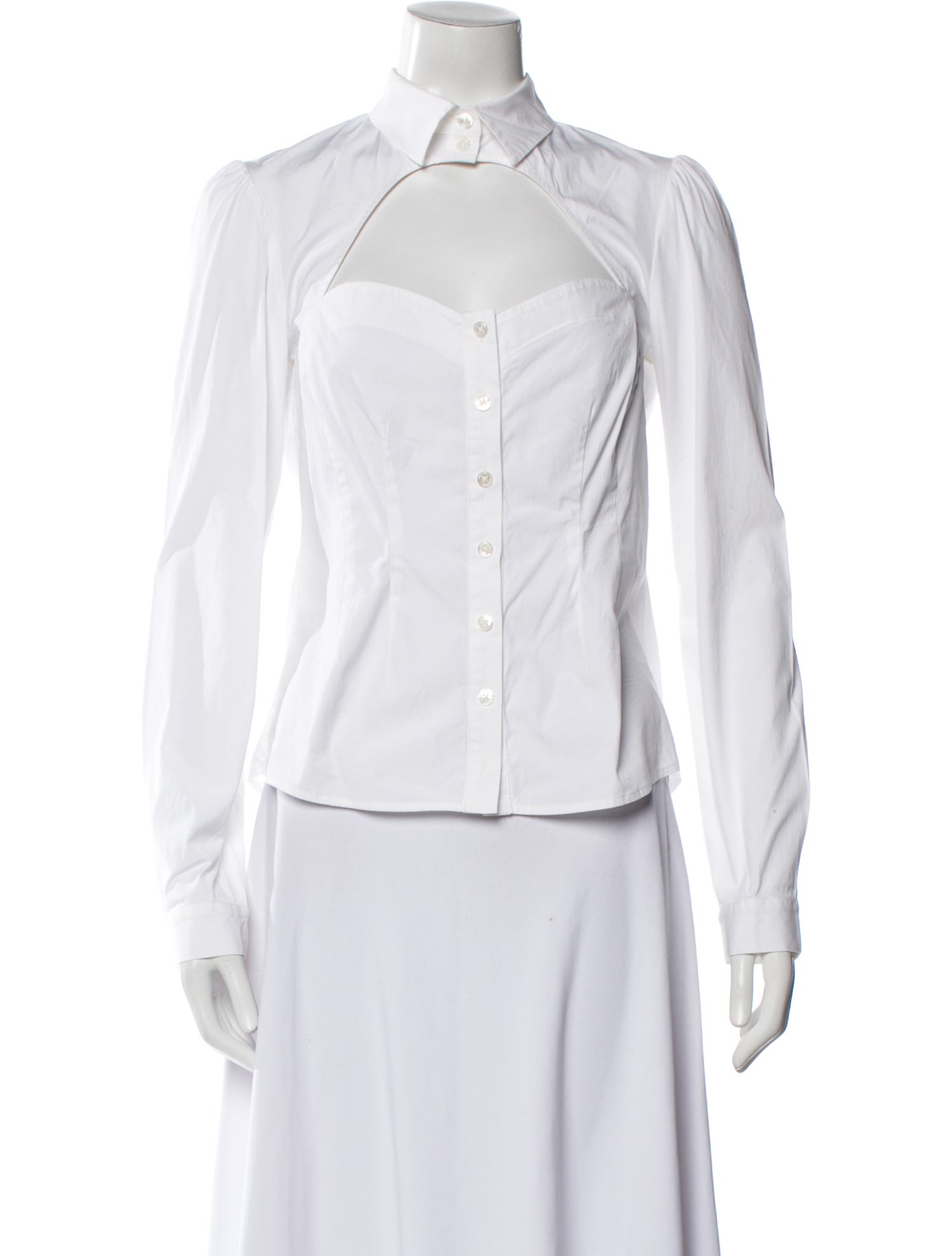 Fleur Du Mal Long Sleeve Button-Up Top