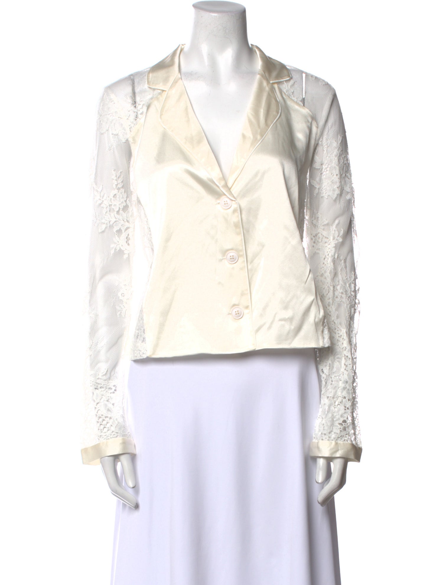 Fleur Du Mal Silk Long Sleeve Top