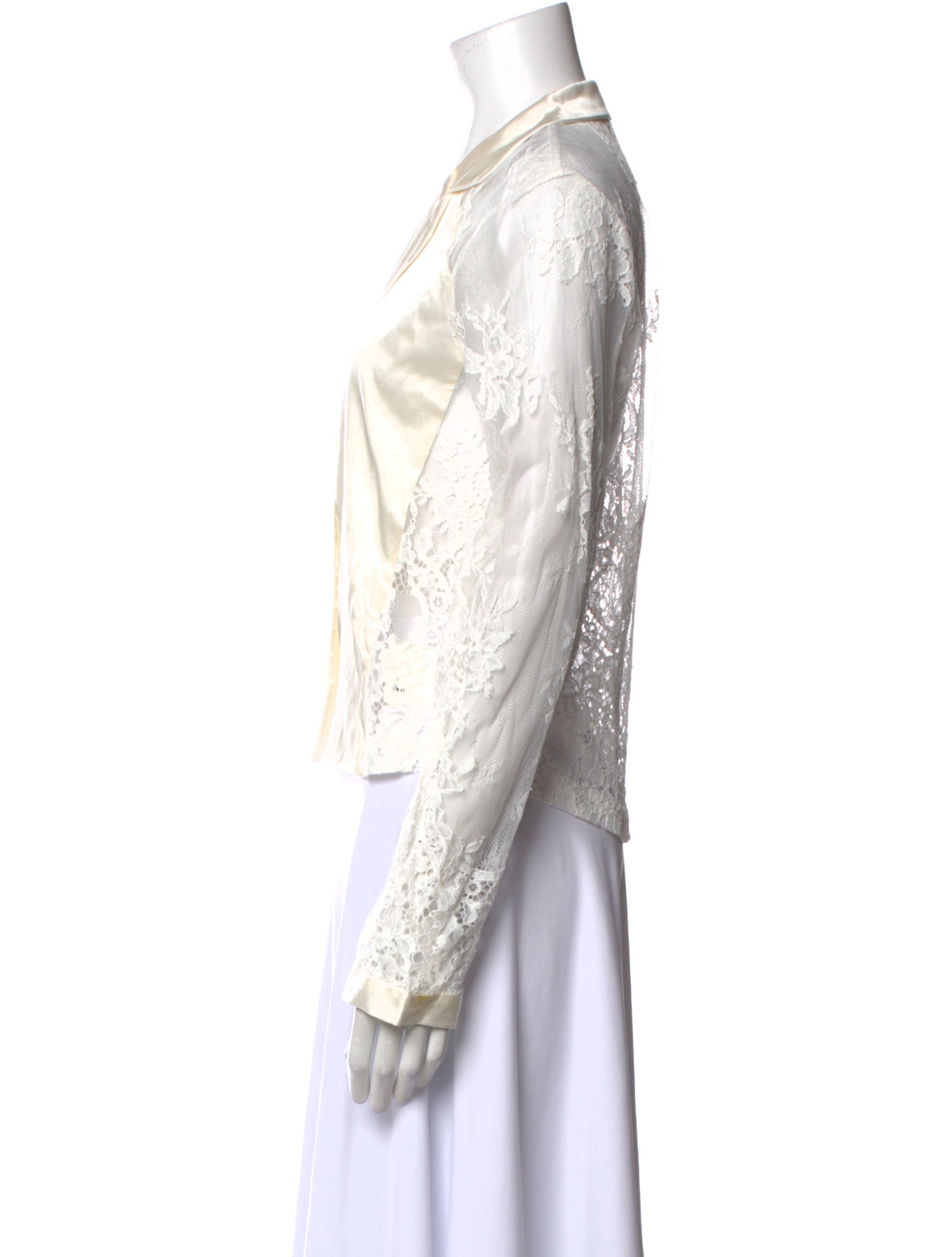 Fleur Du Mal Silk Long Sleeve Top