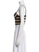 Fleur Du Mal Striped Square Neckline Crop Top