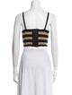 Fleur Du Mal Striped Square Neckline Crop Top