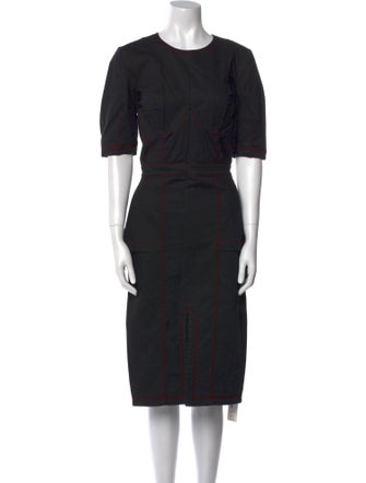 Fleur Du Mal Crew Neck Midi Length Dress