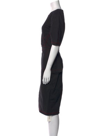 Fleur Du Mal Crew Neck Midi Length Dress