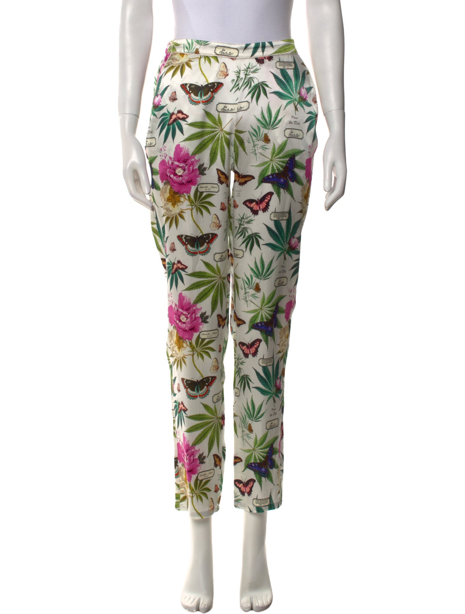 Fleur Du Mal Silk Straight Leg Pants