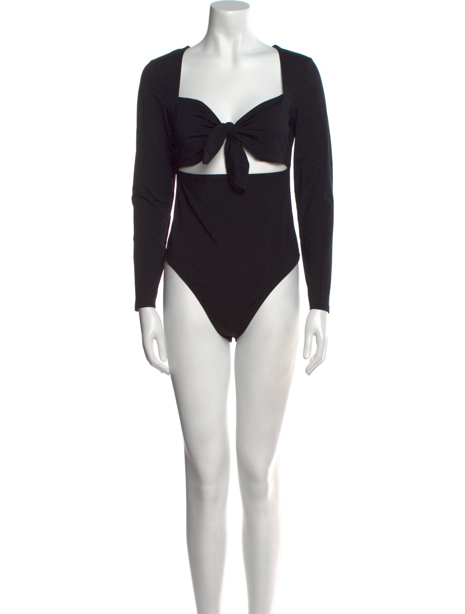 Fleur Du Mal Square Neckline Long Sleeve Bodysuit