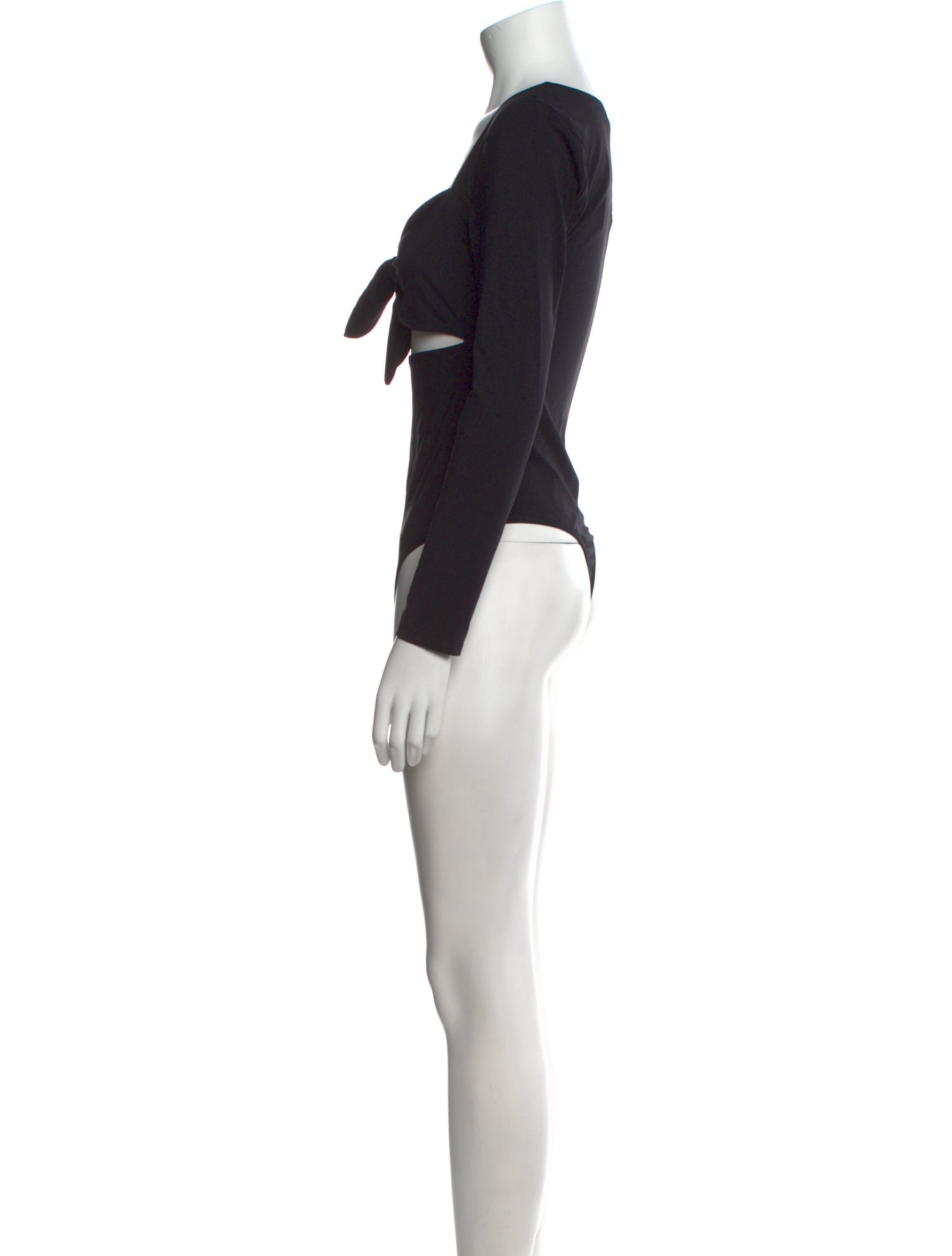 Fleur Du Mal Square Neckline Long Sleeve Bodysuit