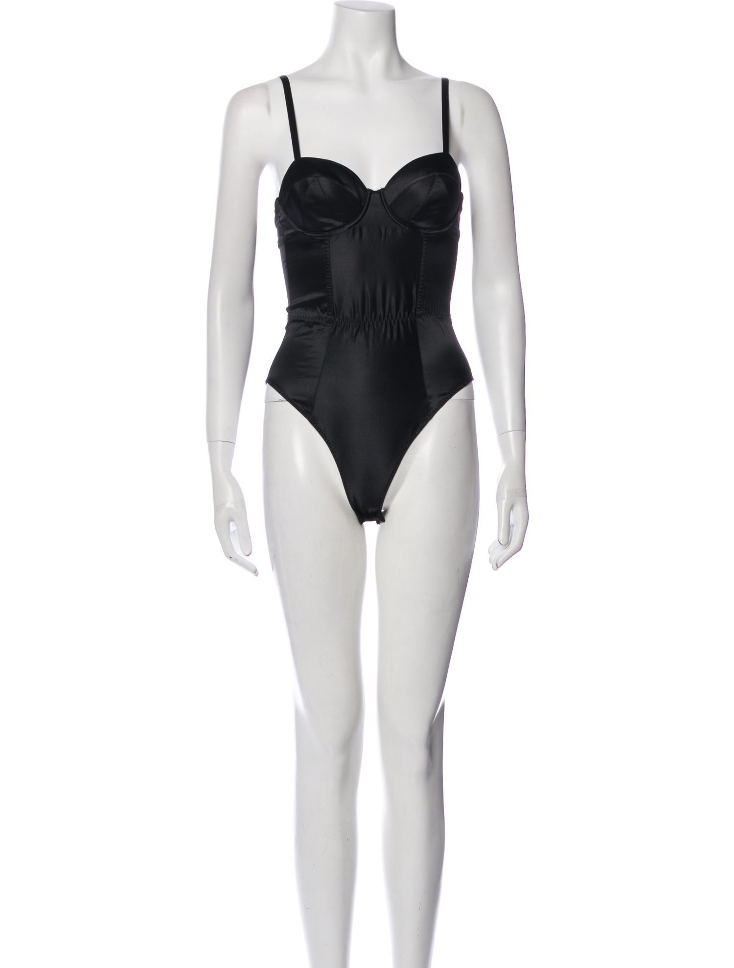 Fleur Du Mal Silk Square Neckline Bodysuit w/ Tags