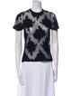 Fleur Du Mal Lace Pattern Crew Neck T-Shirt
