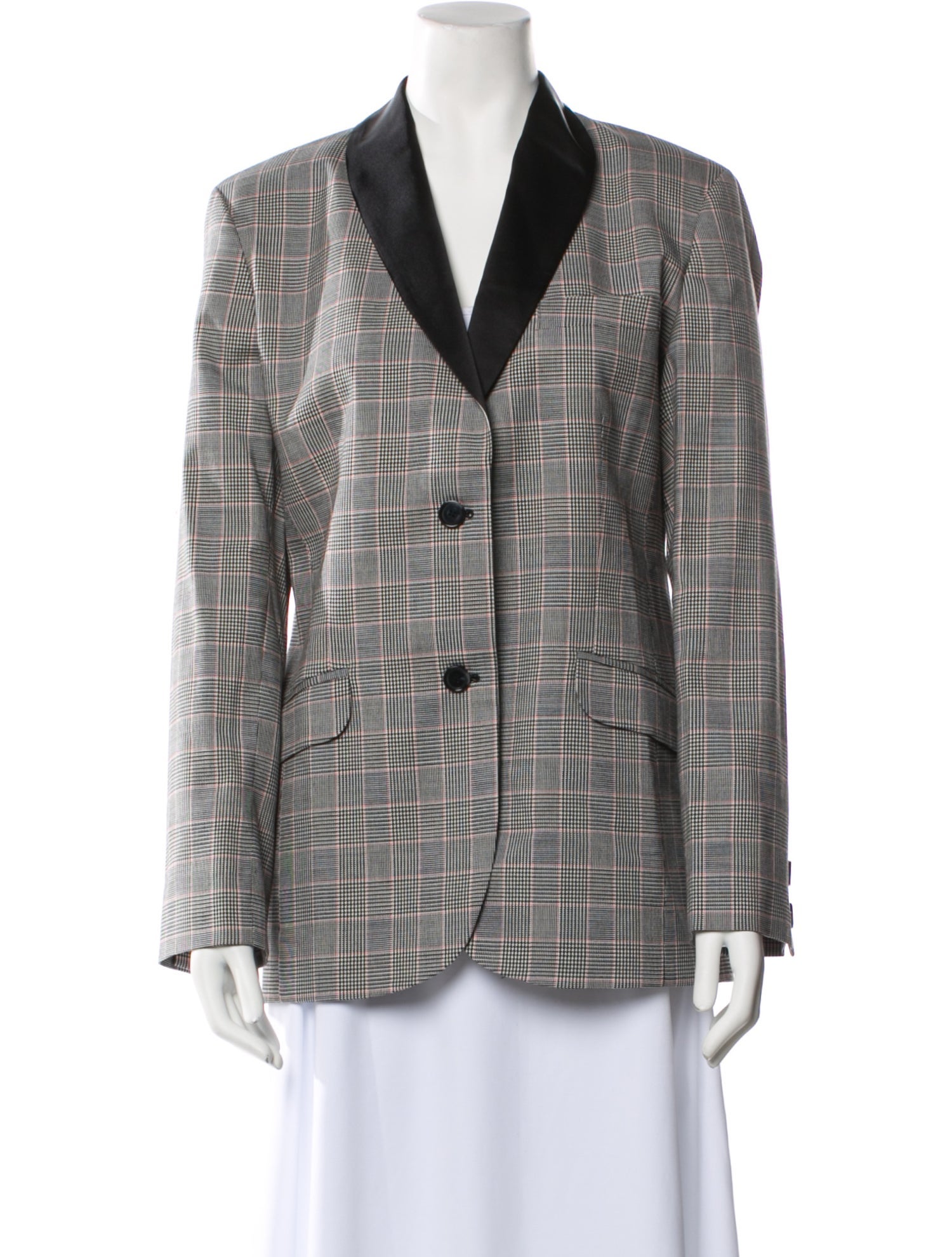 Fleur Du Mal Wool Plaid Print Blazer w/ Tags