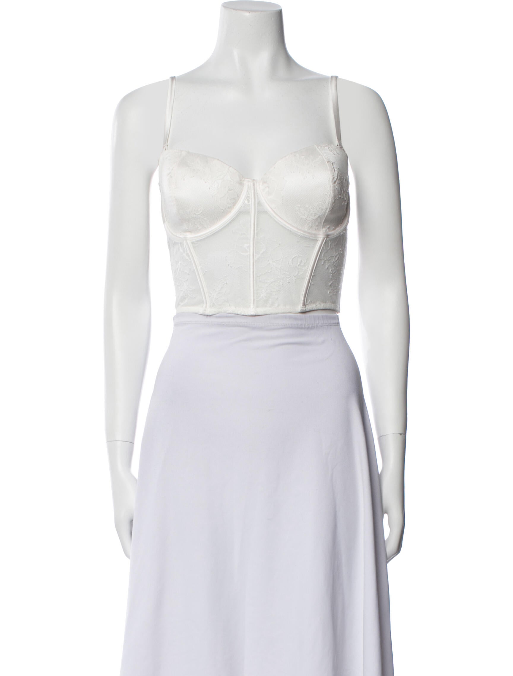 Fleur Du Mal Square Neckline Sleeveless Crop Top w/ Tags