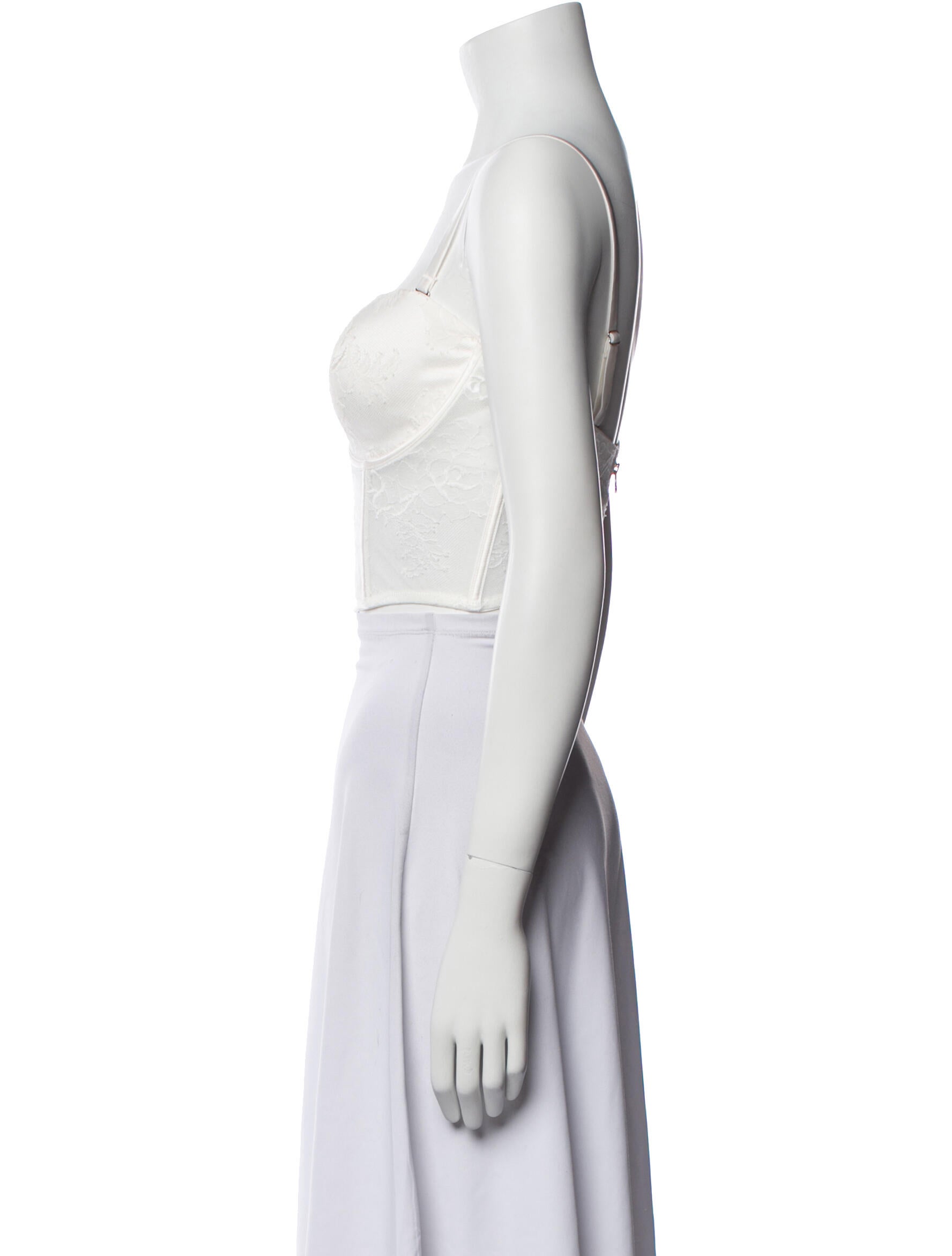 Fleur Du Mal Square Neckline Sleeveless Crop Top w/ Tags