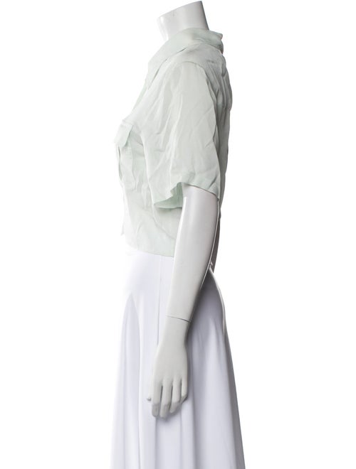 Fleur Du Mal Silk Short Sleeve Crop Top