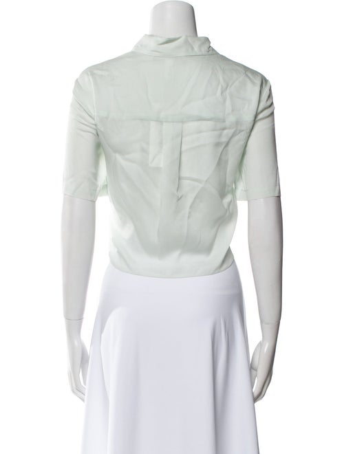 Fleur Du Mal Silk Short Sleeve Crop Top