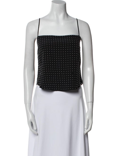 Fleur Du Mal Silk Polka Dot Print Crop Top