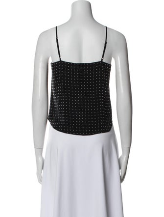 Fleur Du Mal Silk Polka Dot Print Crop Top