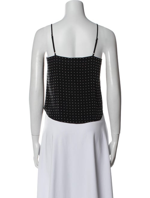 Fleur Du Mal Silk Polka Dot Print Crop Top