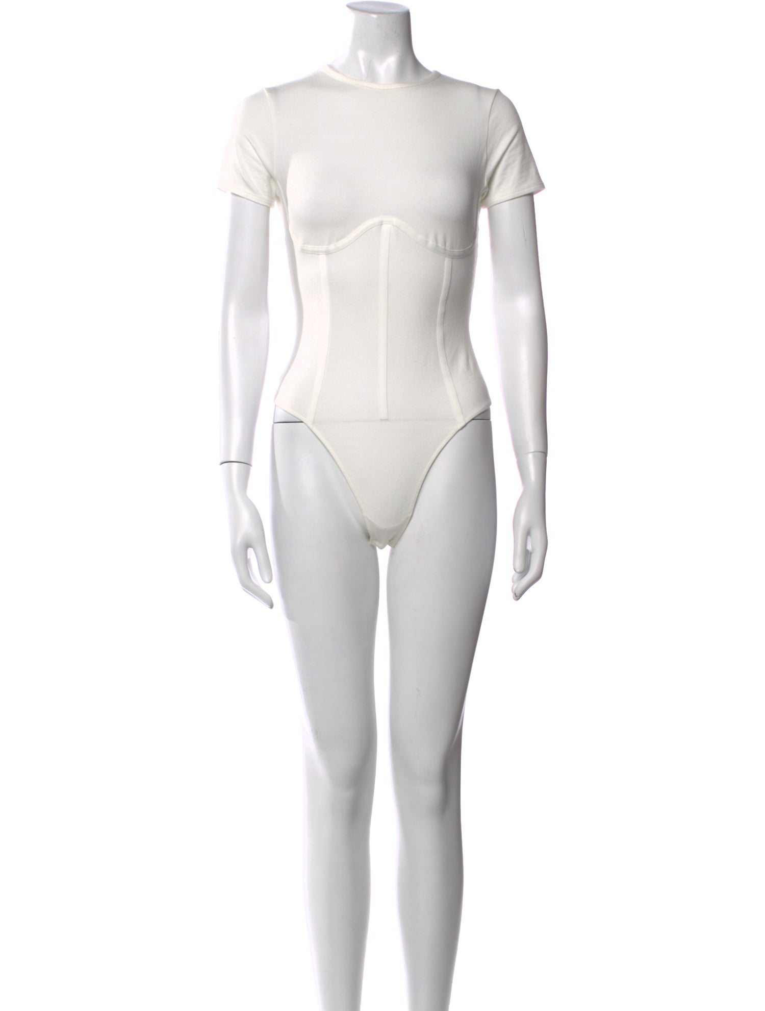 Fleur Du Mal Crew Neck Short Sleeve Bodysuit