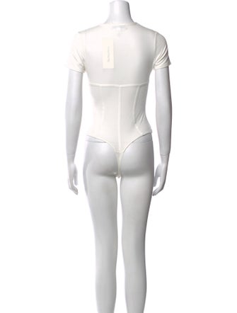 Fleur Du Mal Crew Neck Short Sleeve Bodysuit